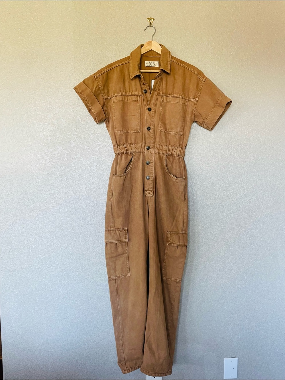 Free People Marci Washed Coverall Jumpsuit NWT